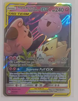 Pokemon Togepi&Cleffa&Igglybuff GX Tag Team 143/236 Sun&Moon Cosmic Eclipse - Image 1