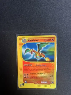 CHARIZARD REVERSE HOLO FOIL 40/165 EXPEDITION E-READER POKEMON ENGLISh LP - Image 2