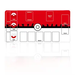Pokemon TCG Playmat 1 Player Board Game Mat Pokeball Style Rubber Mouse Pad - Image 1