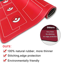 Pokemon TCG Playmat 2-Player Pokeball Design Non-Slip Board Game Mat Mouse Pad - Image 4