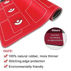 Pokemon TCG CCG Playmat 2 Players Board Game Mat Pokeball Non-Slip Mouse Pad - Image 3