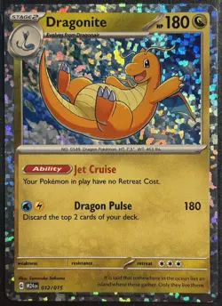 Dragonite 012/015 - McDonald's Promo 2024 M24EN Holo Pokemon TCG - M/LP Card - Image 1