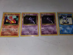 4x Vintage Base Set Uncommon Pokemon Cards - WOTC 1999 - Wartortle, Charmeleon, - Image 1