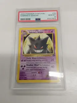 Sabrina's Gengar 29/132 Gym Challenge Unlimited Non-Holo Card PSA 10 - Image 1