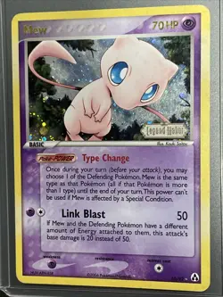 Pokemon Mew TCG Holo Rare Card 10/92 EX Legend Maker 2006 - Image 1