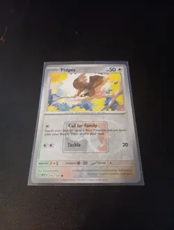 Pidgey 016/165 League Promo Reverse Holo Pokemon Card - NEAR MINT - Image 1
