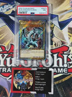 Yugioh PSA 9 Blue-Eyes White Dragon RA03-EN079 Platinum Secret Rare 3 - Image 1