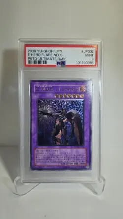 2006 Yu-Gi-Oh Japanese Elemental Hero Flare Neos POTD-jp032 Ultimate Rare PSA9 - Image 1