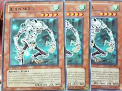 Yugioh Alien Skull X3 Common POTD-EN025 1st Lightly Played Playset - Image 1