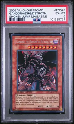 Gandora the Dragon of Destruction *PSA EX-MINT 6* JUMP-EN028 *Ultra Rare* Yugioh - Image 1