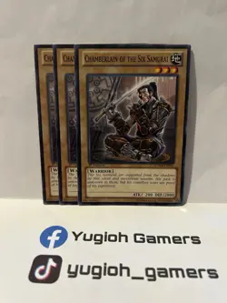Yu-Gi-Oh Chamberlain Of The Six Samurai X3 1st Edition Common Light Played - Image 1