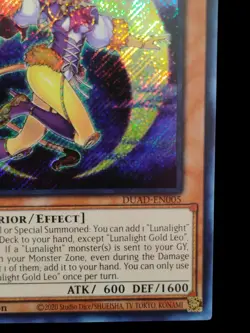 Yu-Gi-Oh! Lunalight Gold Leo Duelist Advance DUAD-EN005 1St Edition Secret Rare - Image 5