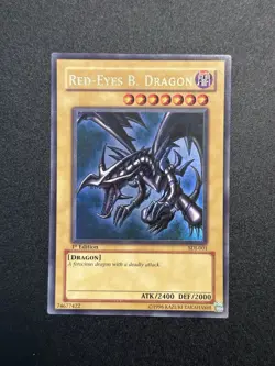 Yu-Gi-Oh Red-Eyes Black Dragon SDJ-001 1st Edition - Very LP - Image 1