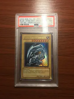 2002 Yu-Gi-Oh! Blue-Eyes White Dragon SDK-001 DIK-P001 1st Edition PSA 7 - Image 1