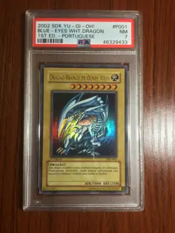 2002 Yu-Gi-Oh! Blue-Eyes White Dragon SDK-001 DIK-P001 1st Edition PSA 7 - Image 3