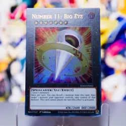 Number 11: Big Eye RA04-EN062 Yugioh! Quarter Century Stampede 1st Edition UR - Image 1