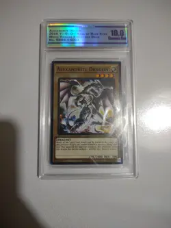 Yu-Gi-Oh Card TCG Alexandrite Dragon SDBE-EN003 NM Unlimited Graded Crown GEM 10 - Image 2