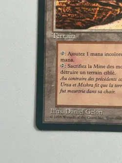 Strip Mine (Mine de morts-terrains) - French FBB Renaissance 1995 MTG card [NM] - Image 4