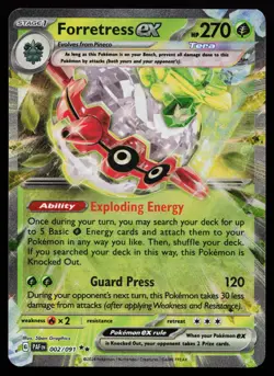 Forretress ex 002/091 SV: Paldean Fates Pokemon Card - Image 1