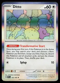 Ditto 132/165 Holo Rare SV: Scarlet & Violet 151 Pokemon Card - Image 1