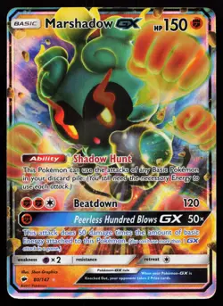 Marshadow GX 80/147 Ultra Rare SM - Burning Shadows Pokemon Card - Image 1