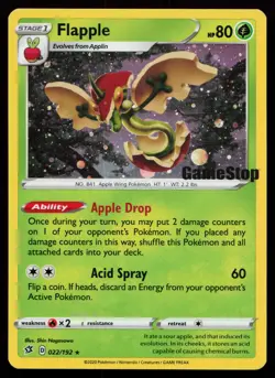 Flapple 022/192 Miscellaneous Cards & Products Gamestop Stamped Pokemon Card - Image 1