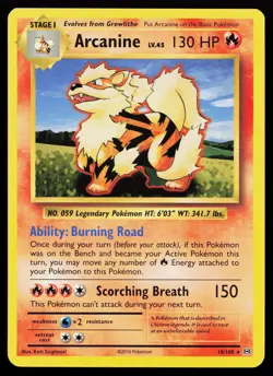 Arcanine 18/108 Rare XY - Evolutions Pokemon Card - Image 1