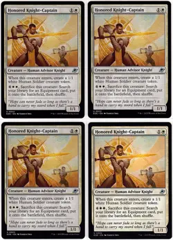 MTG Edge of Eternities Honored Knight-Captain x 4 (Uncommon) - Image 1