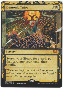 1x Demonic Tutor MTG Strixhaven: Mystical Archives Lightly Played - Image 1