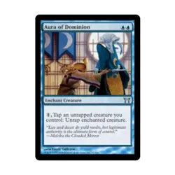 WOTC MtG Champions of Kamigawa Aura of Dominion (U) VG - Image 1