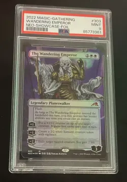 The Wandering Emperor (Borderless) #303 Kamigawa Neon Dynasty NEO MTG PSA 9 - Image 1