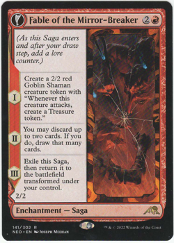 1x Fable of the Mirror-Breaker MTG Kamigawa: Neon Dynasty Lightly Played - Image 1