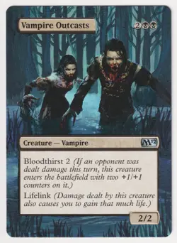 Altered Vampire Outcasts HP MTG Magic Hand Painted Unique Custom Extended Art! - Image 1