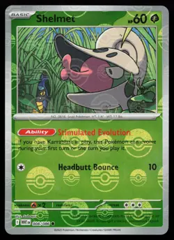 Shelmet 008/086 White Flare (Poke Ball Pattern) Pokemon Cards - Image 1