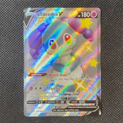 2021 Pokemon SWSH Shining Fates Indeedee V Shiny Vault Full Art Holo SV114/SV122 - Image 1
