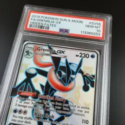 PSA 10 Greninja GX SV56/SV94 Pokemon Hidden Fates Full Art Holo Card - Image 2