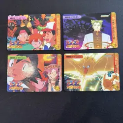 Lot of 4 Vintage Japanese CCG TCG Pokemon Carddass Anime Collection Card G56058 - Image 1