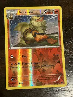 Pokemon Card Arcanine Breakpoint Reverse Holo Uncommon 11/122 NM - Image 1