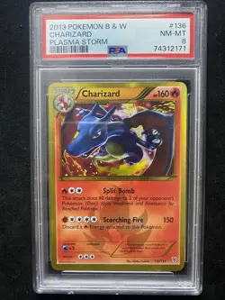 Pokemon Charizard Plasma Storm Secret Rare Holo Card #136 PSA 8 - Image 1