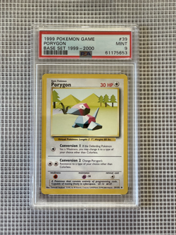 1999 POKEMON BASE SET UNLIMITED #39 PORYGON PSA 9 - Image 1