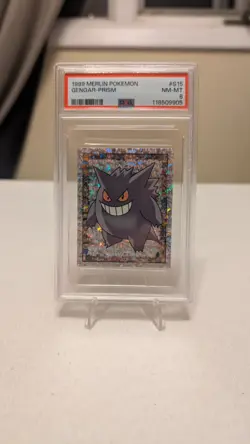 Pokemon 1999 Gengar #S15 Merlin Prism Sticker PSA 8 - Image 1