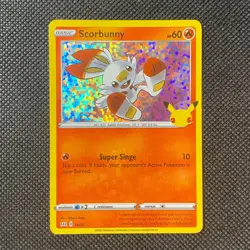 2021 Pokemon 25th Anniversary Promo - Scorbunny McDonald's Holo 16/25 NM/MT+ - Image 1