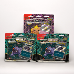LOT OF 3 - SEALED Pokemon Paldean Fates Tech Sticker Collection Fidough/Maschiff - Image 1