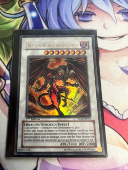 RED DRAGON ARCHFIEND ULTRA RARE FRENCH 1ST TDGS-EN041 FR041 LIGHT PLAY YUGIOH - Image 1