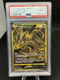 Pokemon Card Eternatus V SV121/SV122 Holo Gold Shining Fates PSA 10 GEM MINT - Image 1
