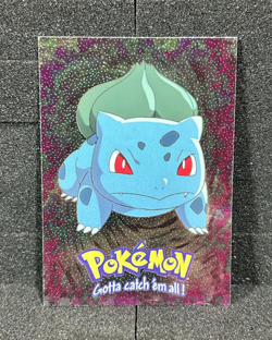Bulbasaur E1 Topps Black Logo Textured Foil Pokemon Card - Image 1