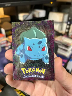 Bulbasaur E1 Topps Black Logo Textured Foil Pokemon Card - Image 3