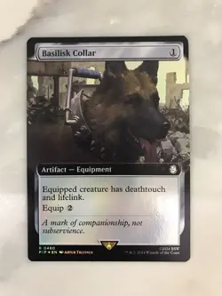 Basilisk Collar Foil Extended Borderless MTG Magic Gathering Card NM Mint PIP - Image 1