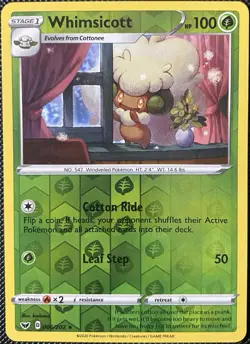Whimsicott 006/202 Swsh01: Sword & Shield Reverse Holo - Pokemon Card - Image 1