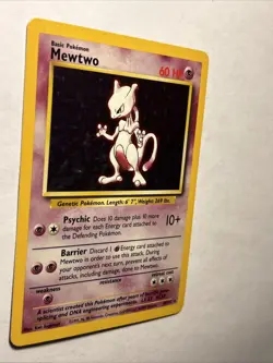 1999 Pokemon TCG Mewtwo 10/102 Base Set Holo Rare Card Vintage WOTC NEAR MINT - Image 4